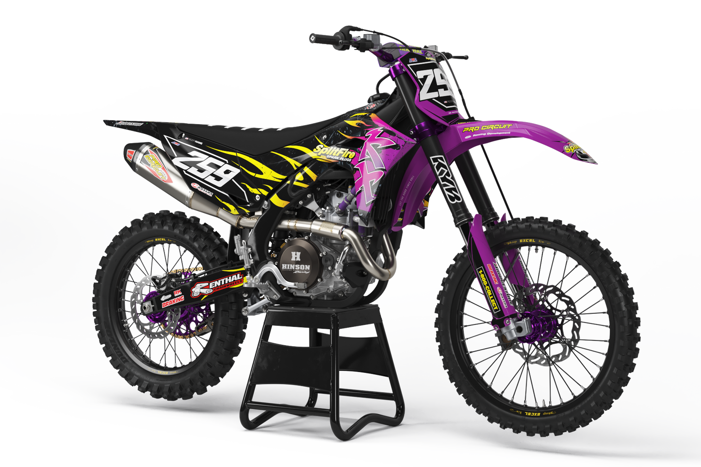 Kawasaki Tsukiji Graphics Kit - KX65 KX85 KLX110 KX125 KX250 KX250F KX450F
