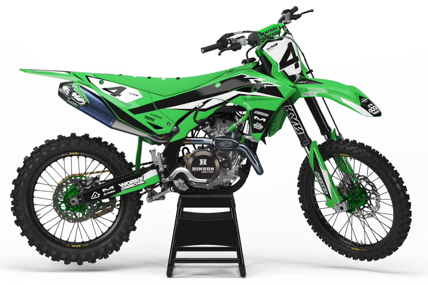 Kawasaki Wellington Graphics Kit - KX65 KX85 KLX110 KX125 KX250 KX250F KX450F