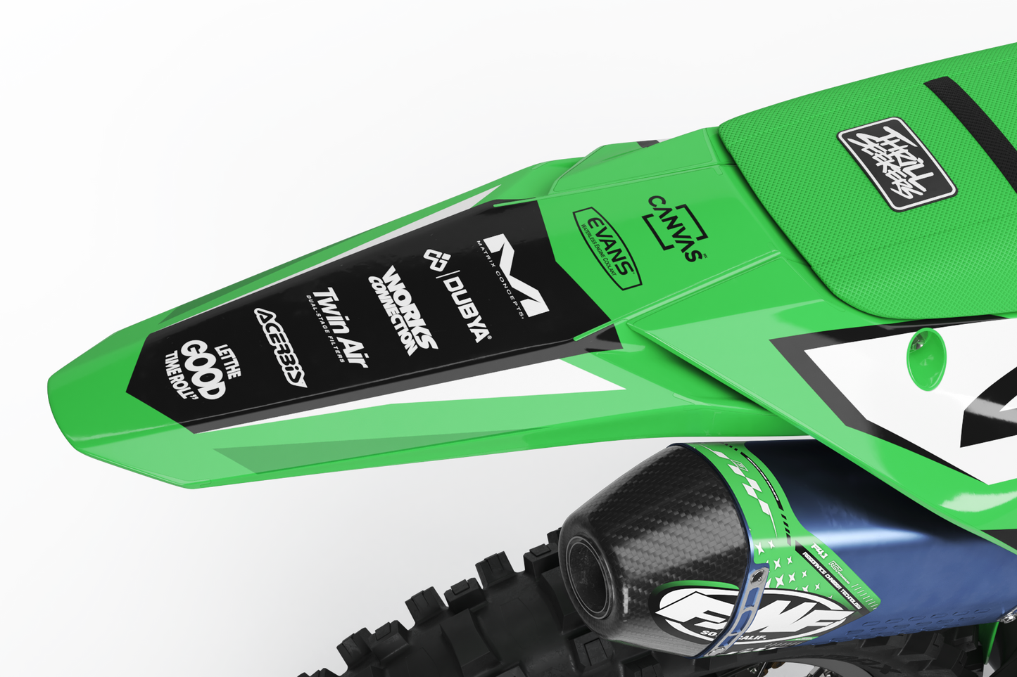 Kawasaki Wellington Graphics Kit - KX65 KX85 KLX110 KX125 KX250 KX250F KX450F