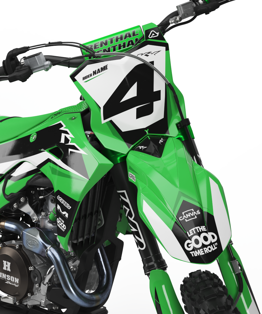 Kawasaki Wellington Graphics Kit - KX65 KX85 KLX110 KX125 KX250 KX250F KX450F