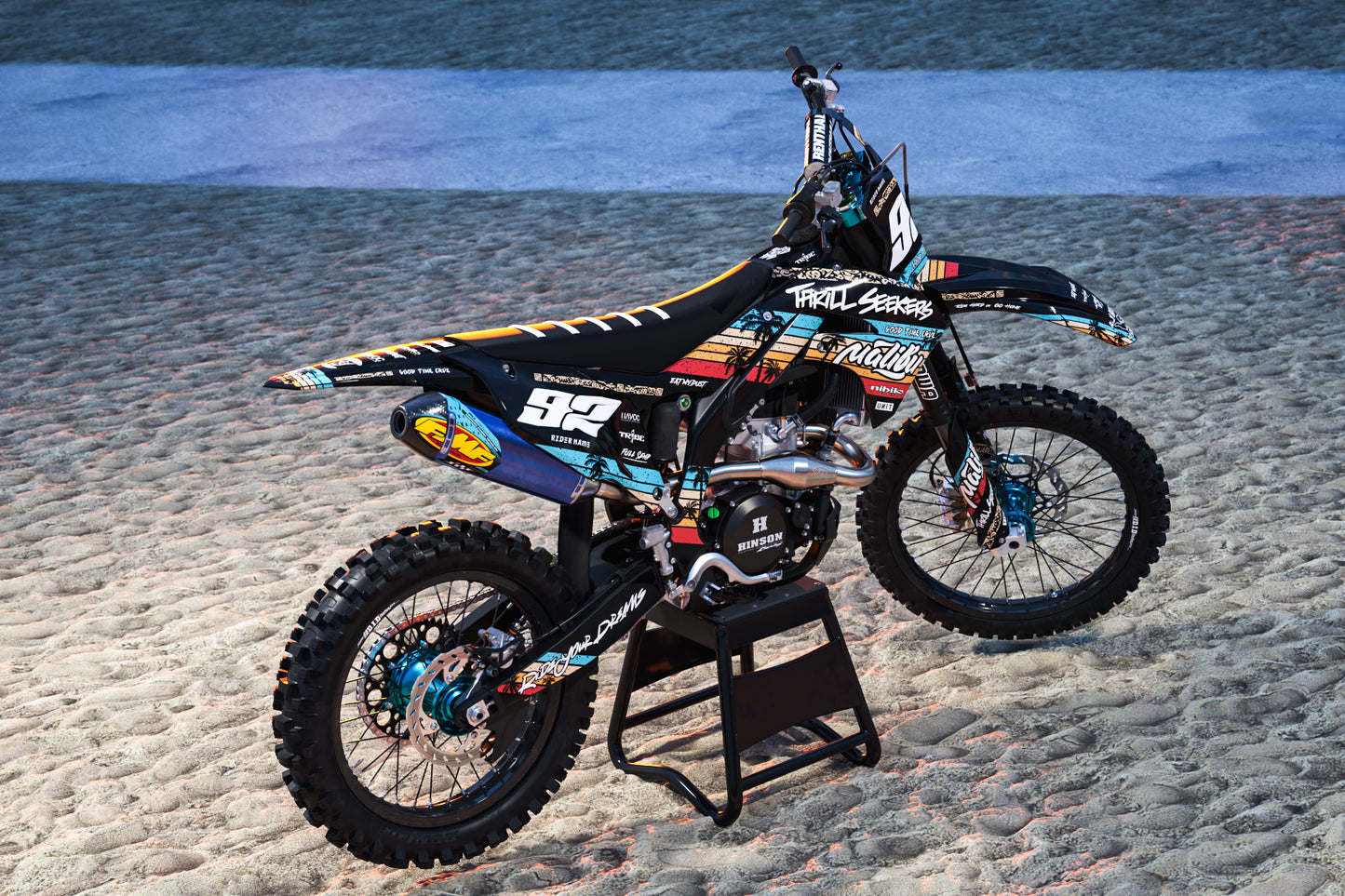 Kawasaki Malibu Graphics Kit - KX65 KX85 KLX110 KX125 KX250 KX250F KX450F
