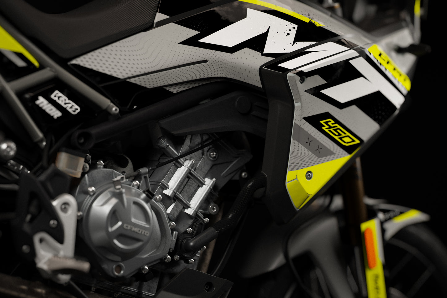 CF Moto 450 MT 2024-2025 Apodaca Graphics Kit