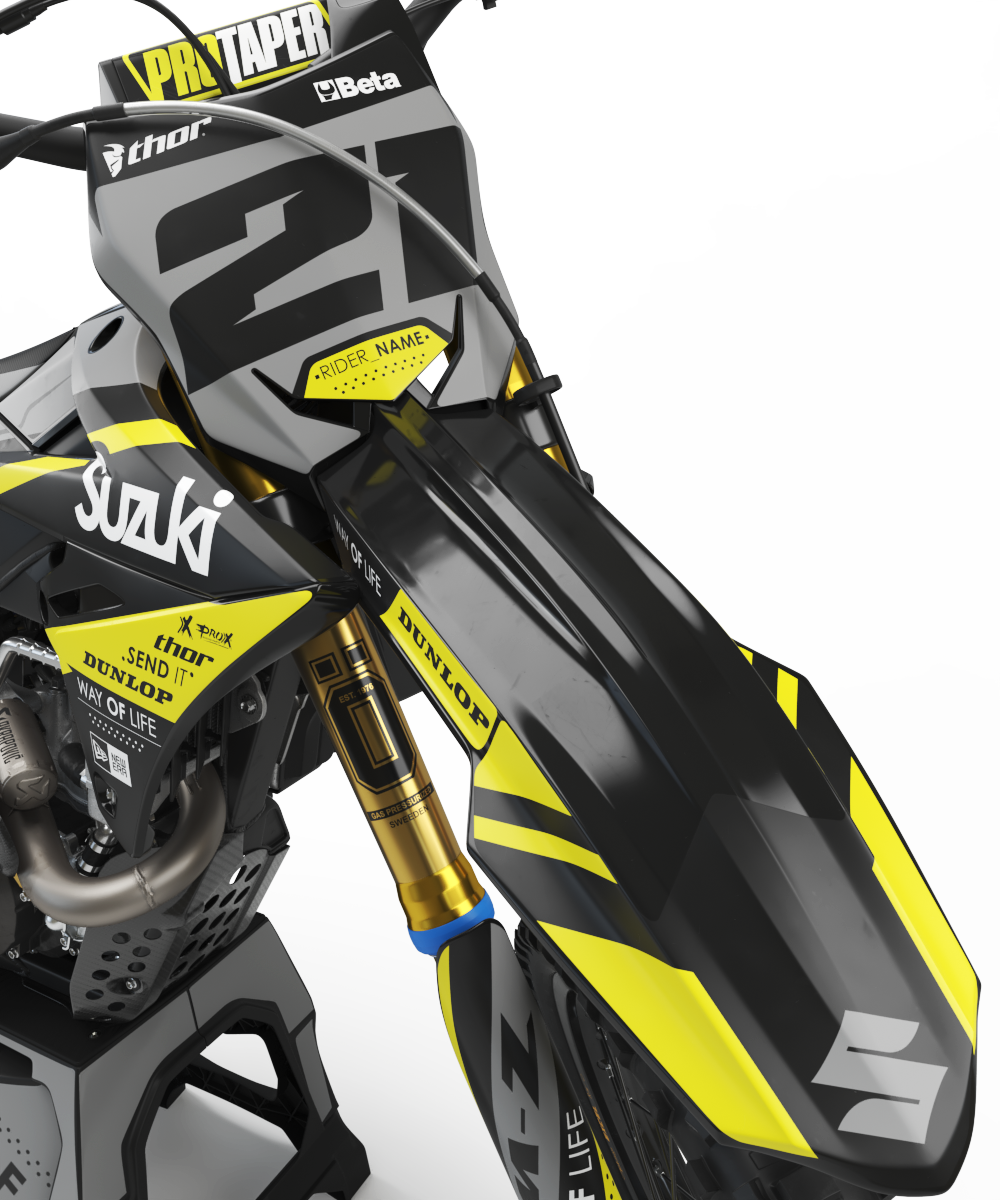 Suzuki Enigma Graphics Kit - RM RM125 RM250 RM-Z RMZ250 RMZ450 DRZ50 DRZ70 DRZ450