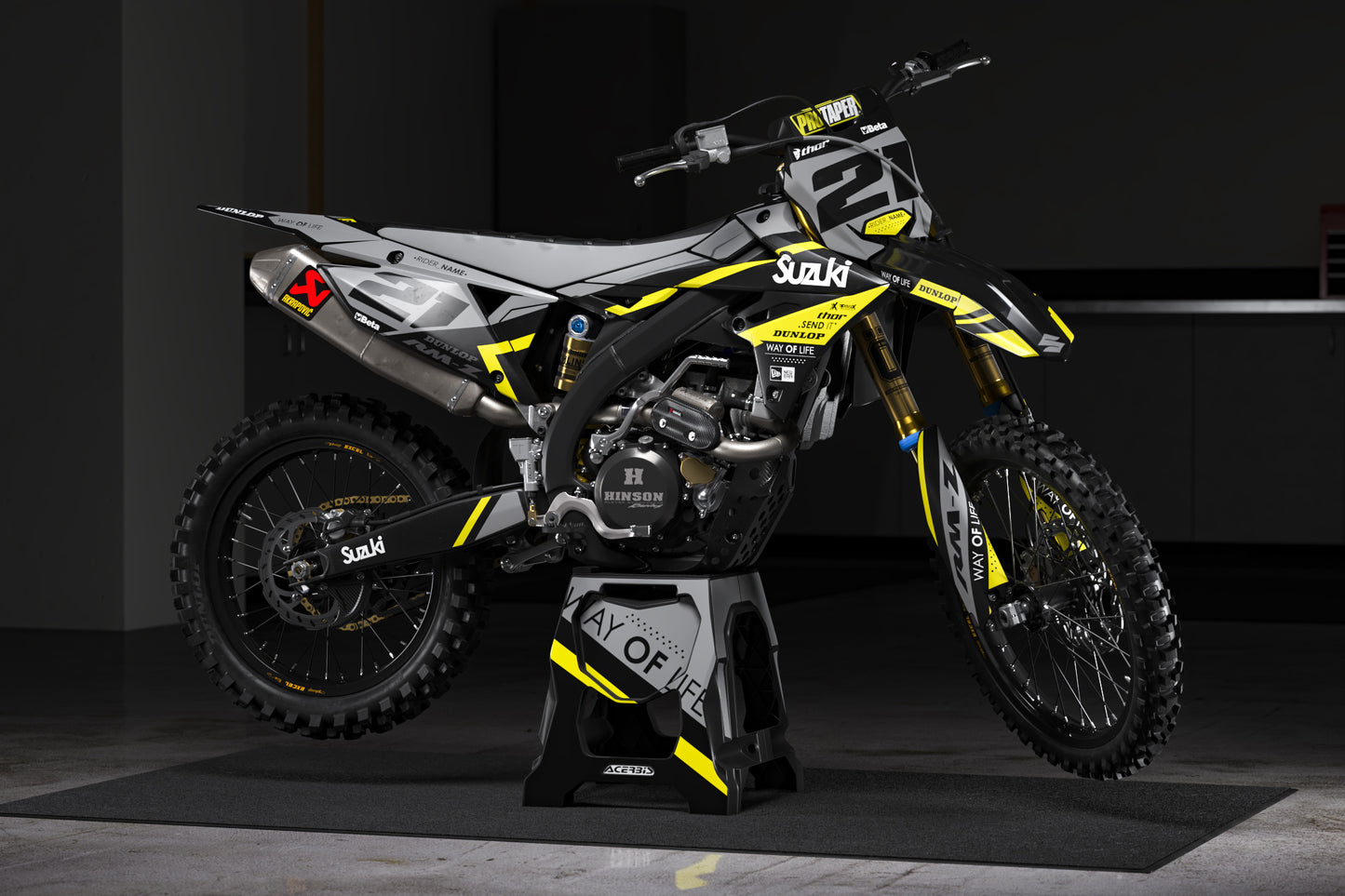 Suzuki Enigma Graphics Kit - RM RM125 RM250 RM-Z RMZ250 RMZ450 DRZ50 DRZ70 DRZ450