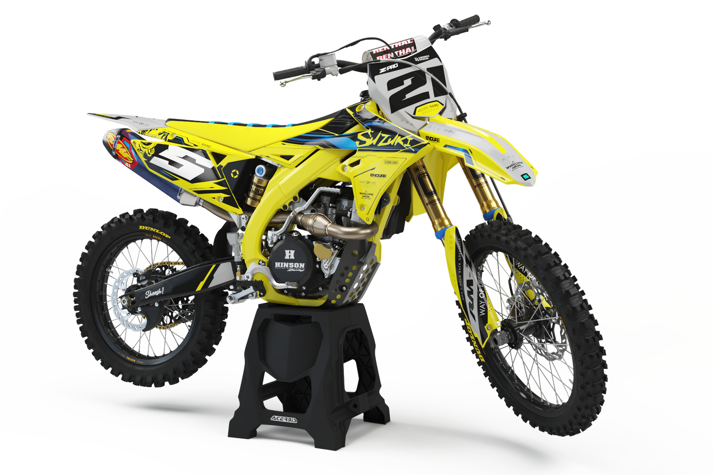 Suzuki Night City Graphics Kit - RM RM125 RM250 RM-Z RMZ250 RMZ450 DRZ50 DRZ70 DRZ450