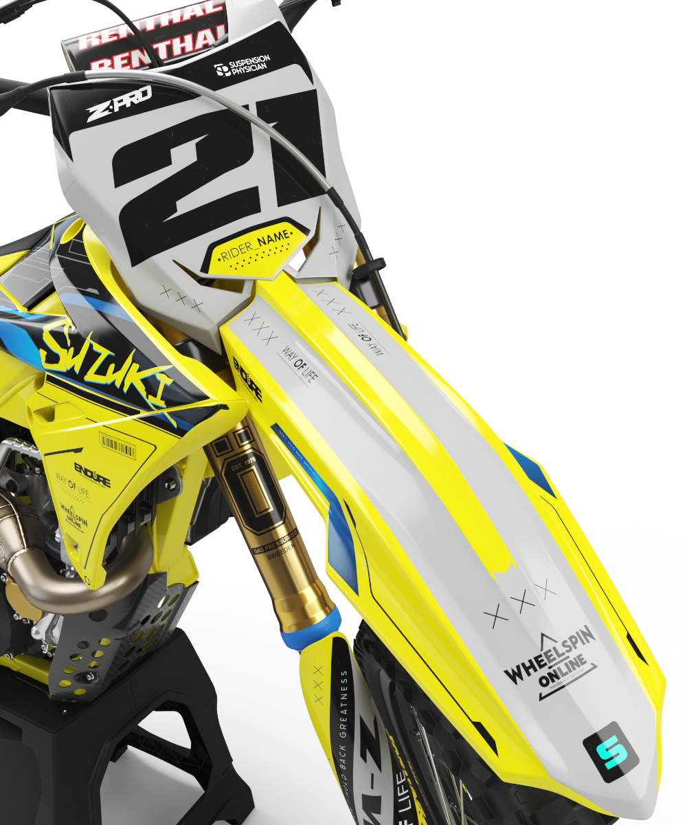Suzuki Night City Graphics Kit - RM RM125 RM250 RM-Z RMZ250 RMZ450 DRZ50 DRZ70 DRZ450