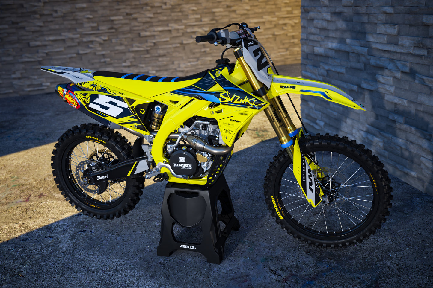 Suzuki Night City Graphics Kit - RM RM125 RM250 RM-Z RMZ250 RMZ450 DRZ50 DRZ70 DRZ450