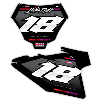 Front & Side Number Plate Graphics Kit - Fits GasGas MC 85, MC 125, MC 250F, MC 450F, EX 250F, EX 300, EC 250, EC 300