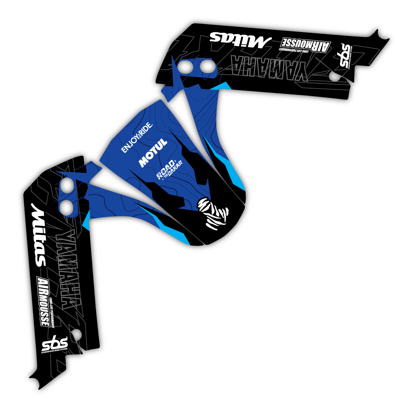 Lower Fork Guard & Lower Front Fender Mudguard Graphics Kit - Fits Yamaha Tenere 700 2025 Adventure & Rally Models