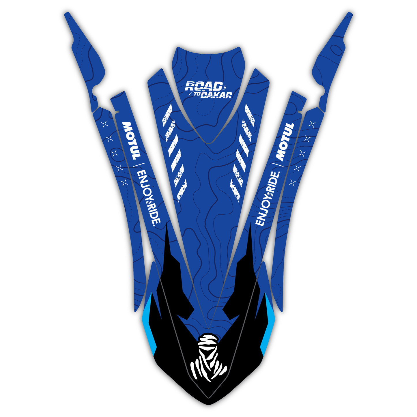 Upper Front Fender Mudguard Graphics Kit - Fits Yamaha Tenere 700 2025 Rally Model