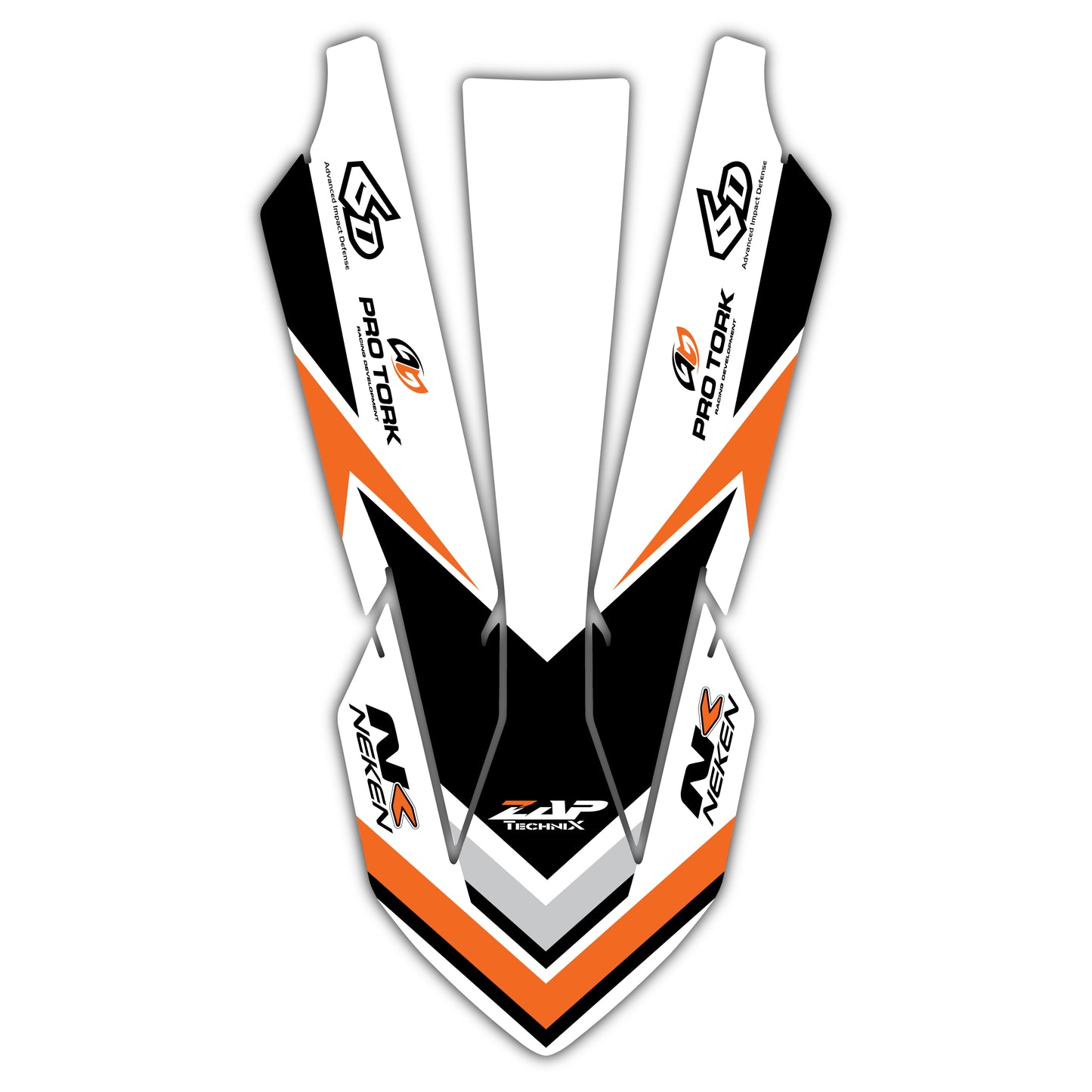 Front Fender Graphics Kit - Fits KTM SX50, SX65, SX85, 125 SX, 250 SX-F, 350 SX-F, 450 SX-F, 250 EXC-F, 300 EXC, 500 EXC-F