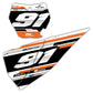 Front & Side Number Plate Graphics Kit - Fits KTM SX50, SX65, SX85, 125 SX, 250 SX-F, 350 SX-F, 450 SX-F, 250 EXC-F, 300 EXC, 500 EXC-F