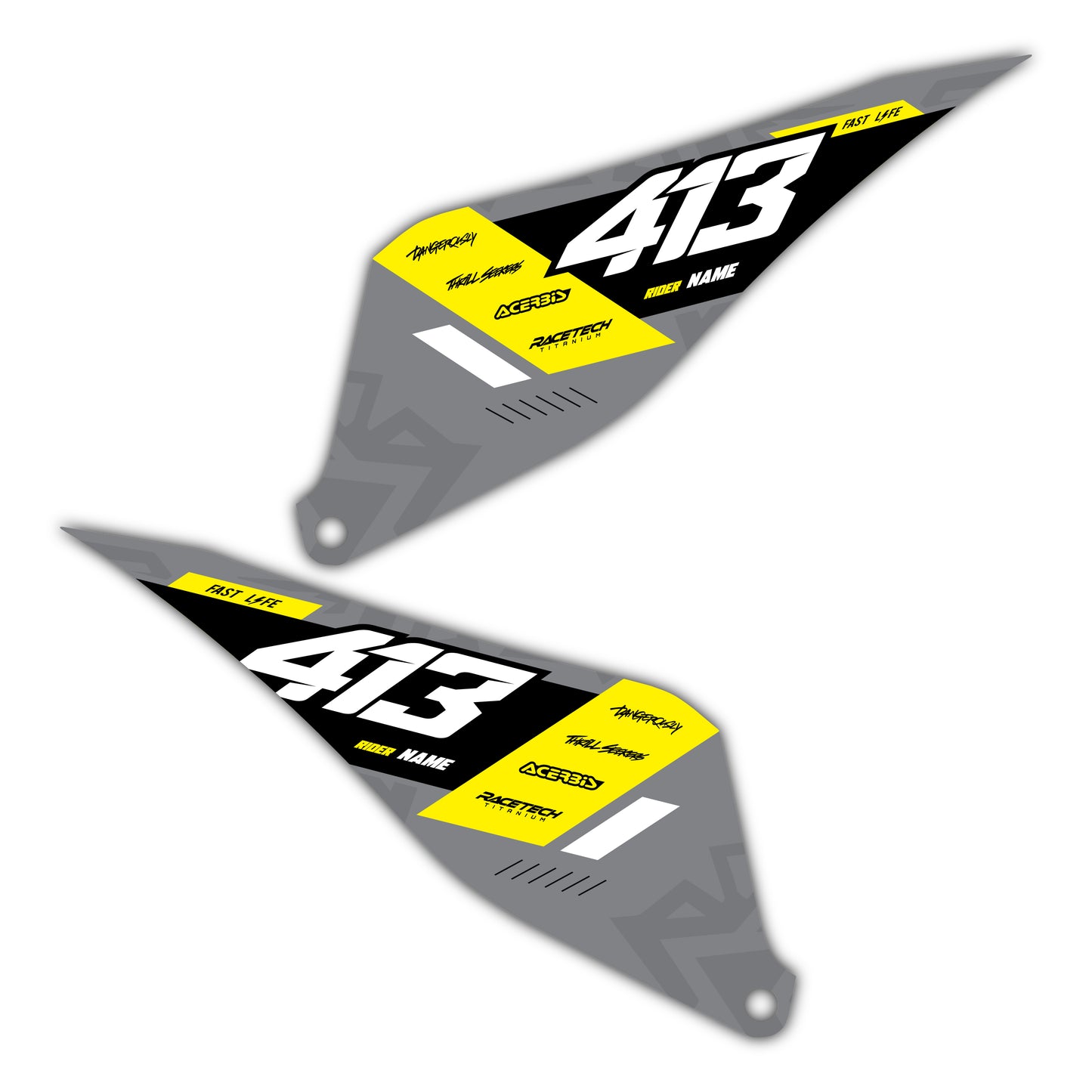 Side Number Plate Graphics Kit - Fits Stark Future Stark VARG Electric Motocross Bike