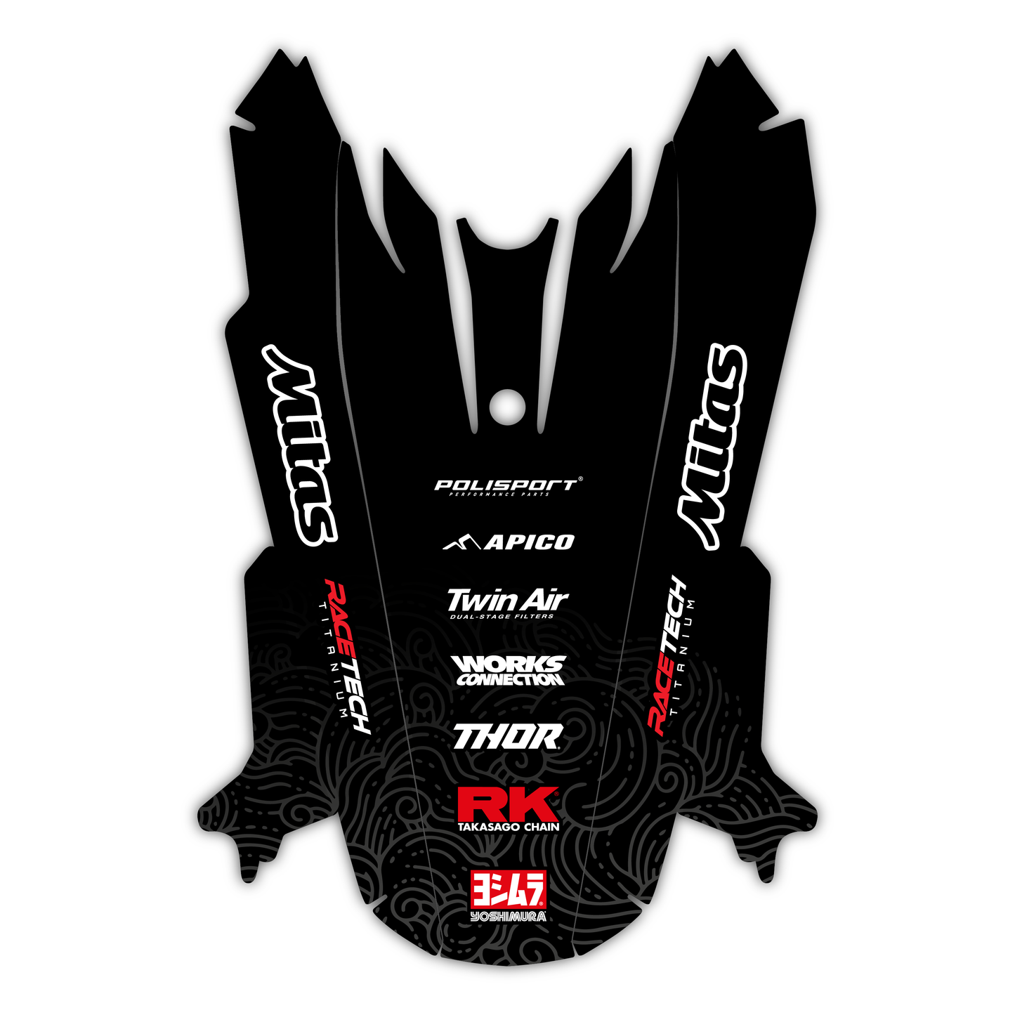 Rear Fender Mudguard Graphics Kit - Fits Suzuki DR-Z4S & SM 2025