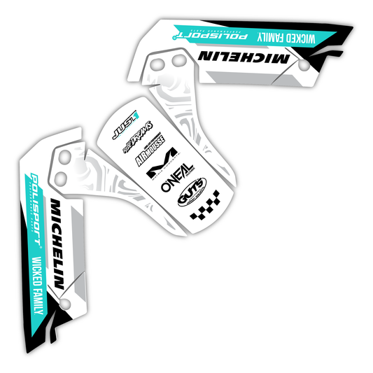 Lower Fork Guard & Front Fender Mudguard Graphics Kit - Fits Yamaha Tenere 700 2019-2024