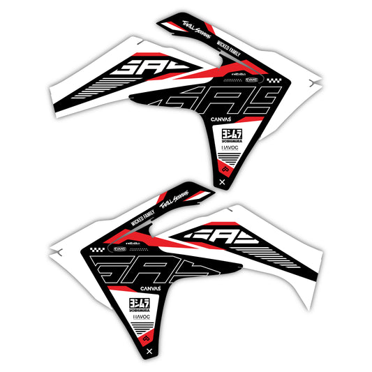 Radiator Shroud Graphics Kit - Fits GasGas MC 85, MC 125, MC 250F, MC 450F, EX 250F, EX 300, EC 250, EC 300