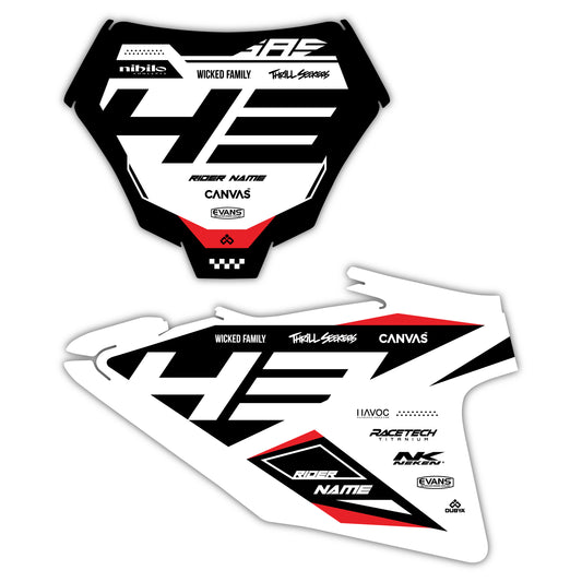 Front & Side Number Plate Graphics Kit - Fits GasGas MC 85, MC 125, MC 250F, MC 450F, EX 250F, EX 300, EC 250, EC 300