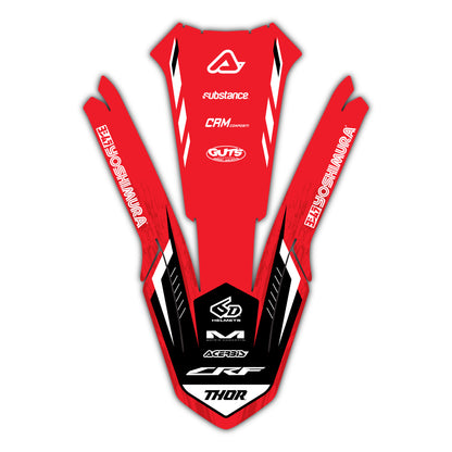 Honda 2021-26 Front Fender Mudguard Plastic & Graphics Bolt-On kit - CRF 250R 450R 250RX 450RX 450RWE 300RX 250RX ENDURO