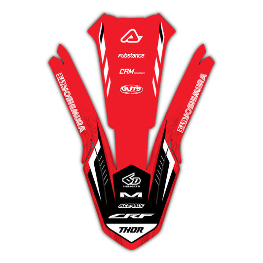 Burketown Honda CRF 250 300 450 R RX RXW L Enduro Front Mudguard Fender Bolt-On Plastic & Graphics Kit