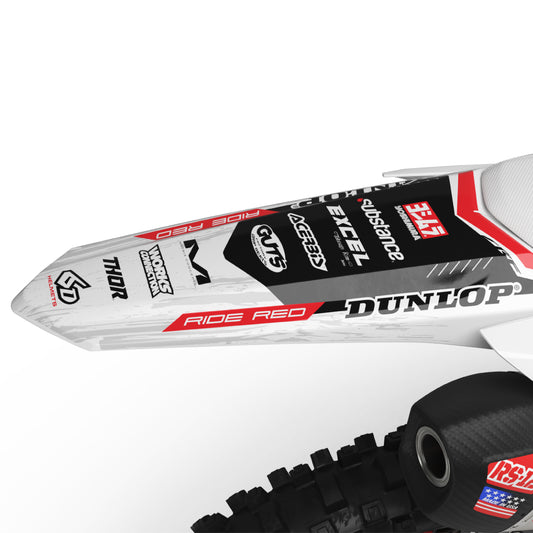 Burketown Honda CRF 250 300 450 R RX RXW L Enduro Rear Mudguard Fender Bolt-On Plastic & Graphics Kit
