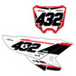 Front & Side Number Plate Graphics Kit - Fits Honda CRF250R, CRF450R, CRF450RX, CR125, CR250