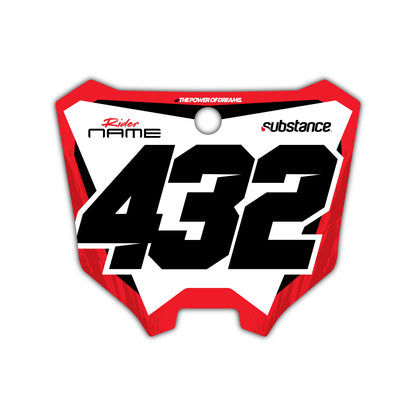 Honda 2021-25 Front Number Board Plastic & Graphics Bolt-On kit - CRF 250R 450R 250RX 450RX 450RWE 300RX 250RWE