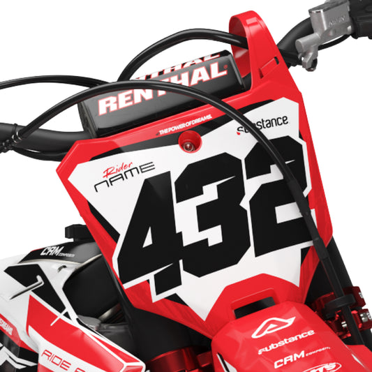 Burketown Honda CRF 250 300 450 R RX RXW L Enduro Front Number Board Bolt-On Plastic & Graphics Kit