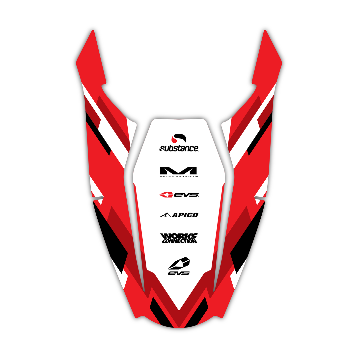 Read Fender Mudguard (includes lower rear fender) Graphics Kit - Fits Ducati Hypermotard 689 Mono