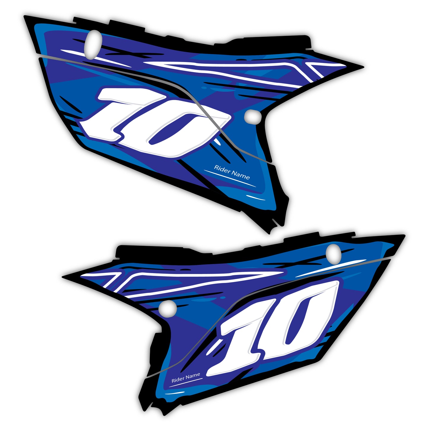 Side Number Plate Graphics Kit - Fits Yamaha YZ125, YZ250, YZ250F, YZ450F, WR250F, WR450F
