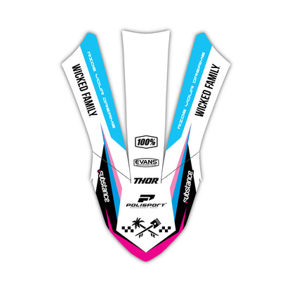 Front Fender Graphics Kit - Fits Yamaha YZ125, YZ250, YZ250F, YZ450F, WR250F, WR450F