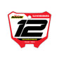 Front Number Plate Graphics Kit - Fits Honda CRF250R, CRF450R, CRF450RX, CR125, CR250