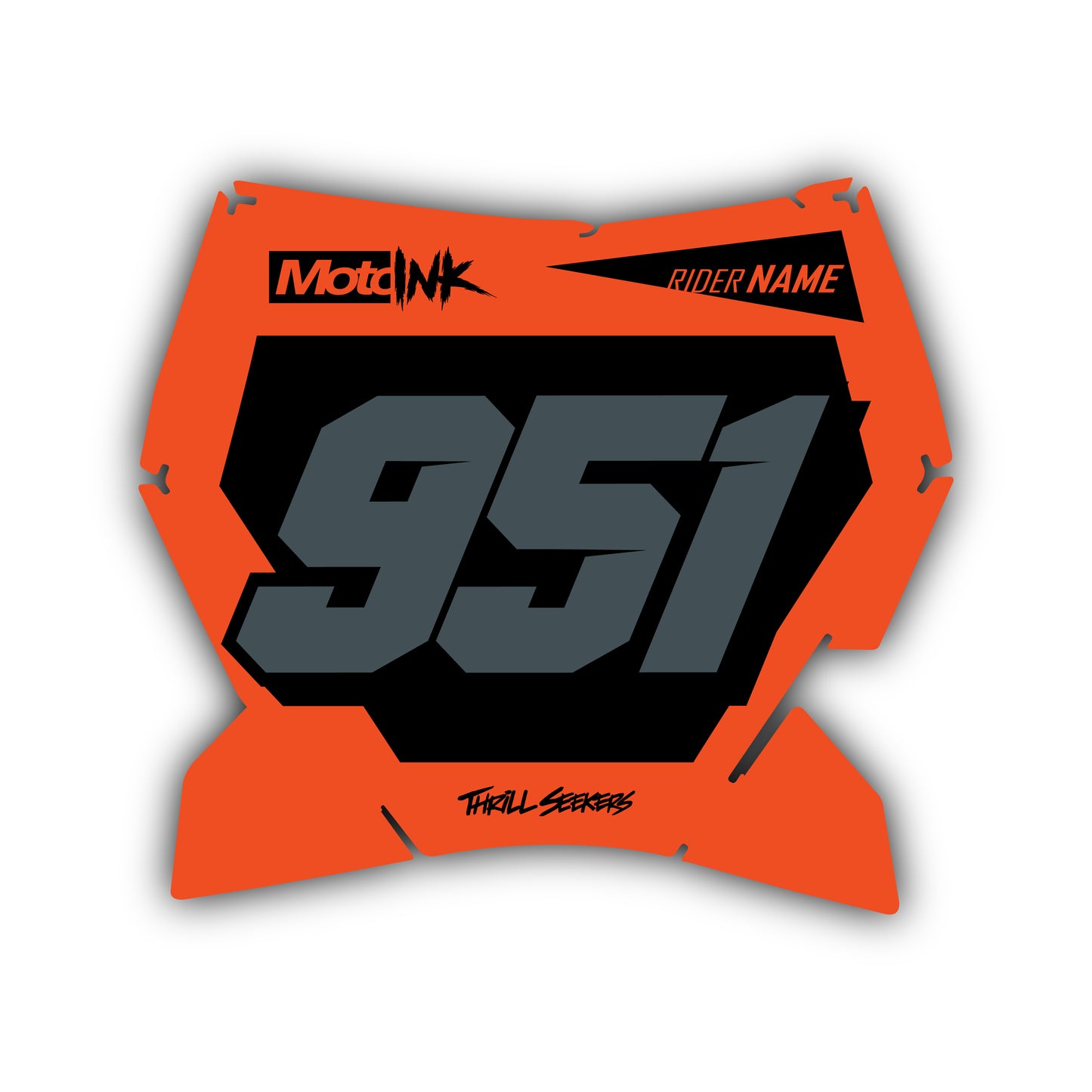 Front Number Plate Graphics Kit - Fits KTM SX50, SX65, SX85, 125 SX, 250 SX-F, 350 SX-F, 450 SX-F, 250 EXC-F, 300 EXC, 500 EXC-F