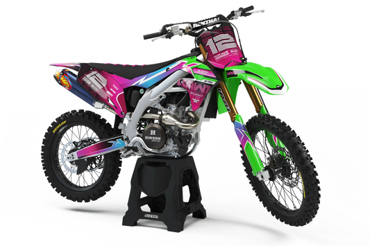 Kawasaki Disco Graphics Kit -  KX65 KX85 KLX110 KX125 KX250 KX250F KX450F