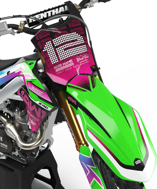 Kawasaki Disco Graphics Kit -  KX65 KX85 KLX110 KX125 KX250 KX250F KX450F