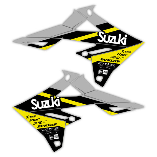 Radiator Shroud Graphics Kit - Fits Suzuki RM85, RM125, RM250, RM-Z250, RM-Z450