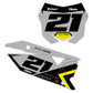 Front & Side Number Plate Graphics Kit - Fits Suzuki RM85, RM125, RM250, RM-Z250, RM-Z450