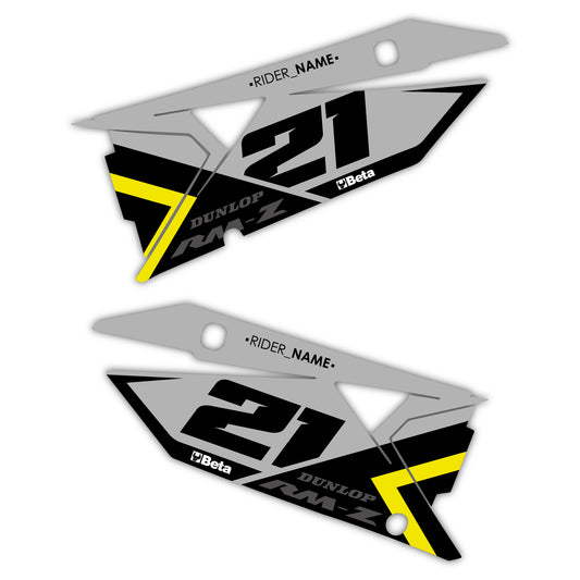 Side Number Plate Graphics Kit - Fits Suzuki RM85, RM125, RM250, RM-Z250, RM-Z450
