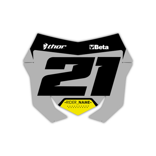 Front Number Plate Graphics Kit - Fits Suzuki RM85, RM125, RM250, RM-Z250, RM-Z450