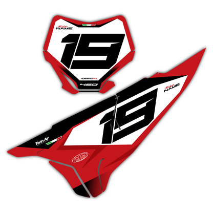 Front & Side Number Plate Graphics Kit - Fits Ducati Desmo 250 MX 450 MX