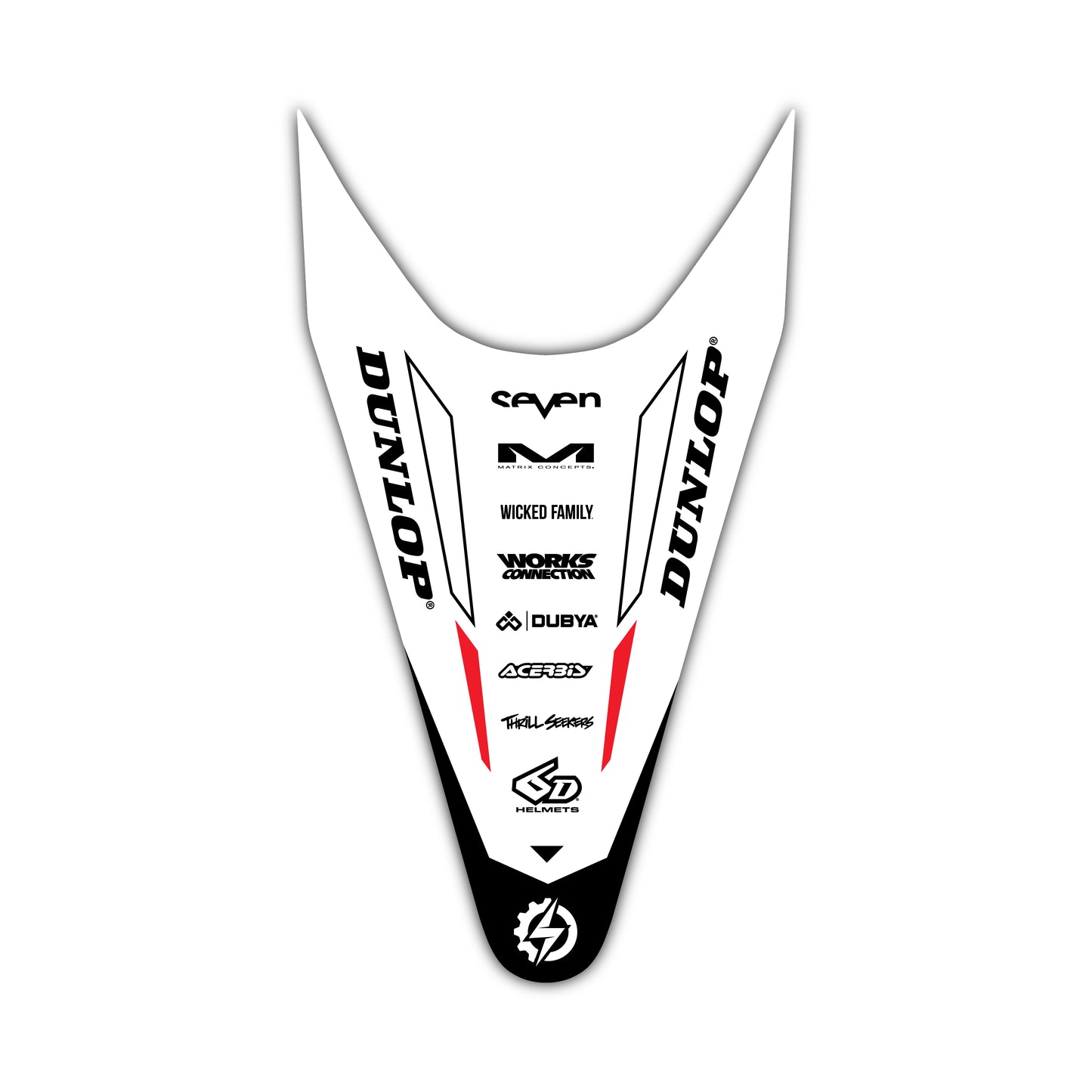 Rear Fender Graphics Kit - Fits Stark Future Stark VARG Electric Motocross Bike
