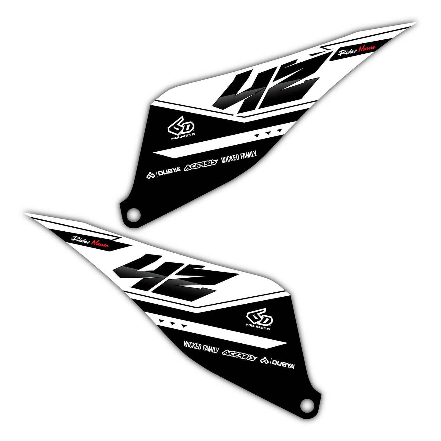 Side Number Plate Graphics Kit - Fits Stark Future Stark VARG Electric Motocross Bike