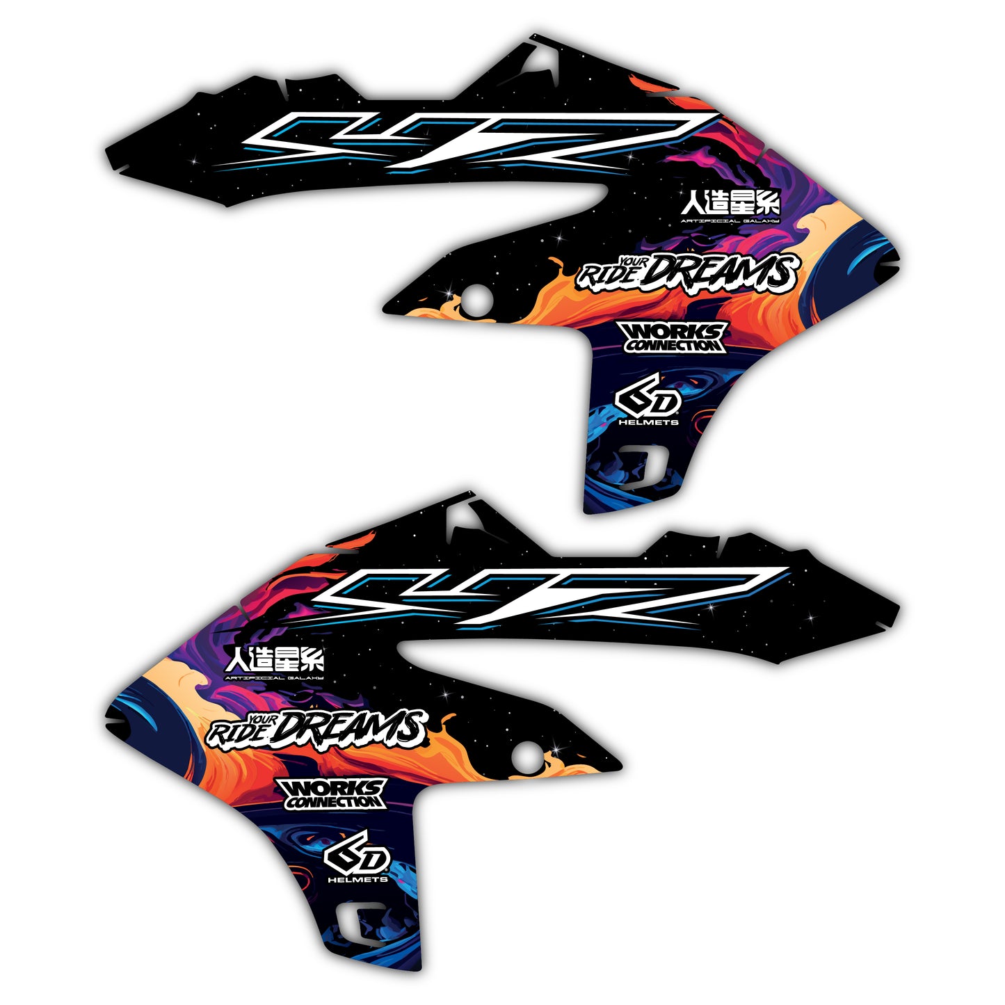 Radiator Shroud Graphics Kit - Fits Yamaha YZ125, YZ250, YZ250F, YZ450F, WR250F, WR450F
