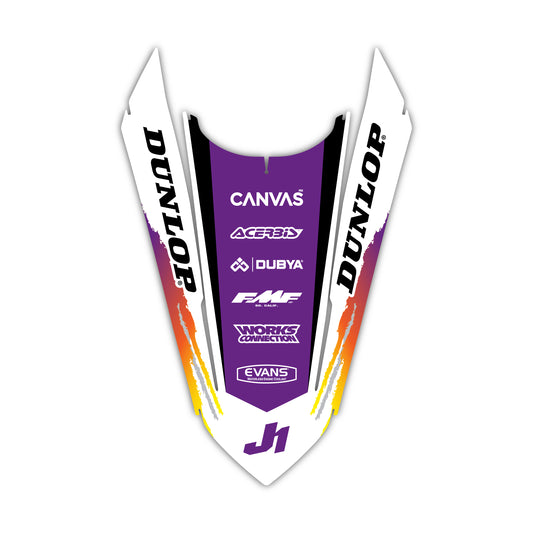 Rear Fender Graphics Kit - Fits KTM SX50, SX65, SX85, 125 SX, 250 SX-F, 350 SX-F, 450 SX-F, 250 EXC-F, 300 EXC, 500 EXC-F