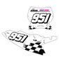 Front & Side Number Plate Graphics Kit - Fits KTM SX50, SX65, SX85, 125 SX, 250 SX-F, 350 SX-F, 450 SX-F, 250 EXC-F, 300 EXC, 500 EXC-F