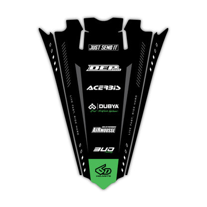 Kawasaki 2019-24 Rear Fender Mudguard Plastic & Graphics Bolt-On kit - KX 250 F - KX 450 F - KX 250 X - KX 450 XC - KX 300 - KX 450 X