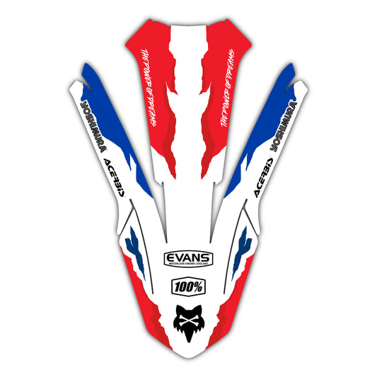 Kashiwa Honda CRF 250 300 450 R RX RXW L Enduro Front Mudguard Fender Bolt-On Plastic & Graphics Kit