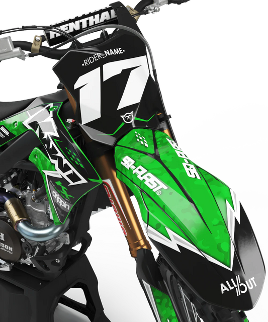 Kawasaki Warfare Graphics Kit - KX65 KX85 KLX110 KX125 KX250 KX250F KX450F