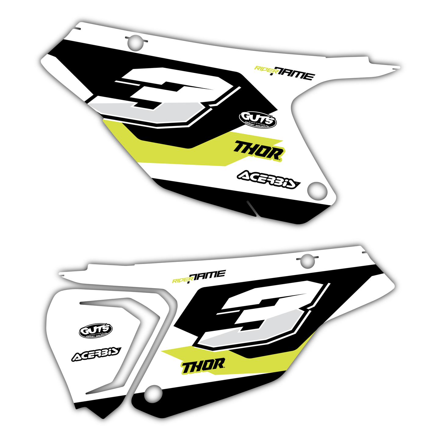 Side Number Plate Graphics Kit - Fits Triumph TF 250-X, TF 450-X