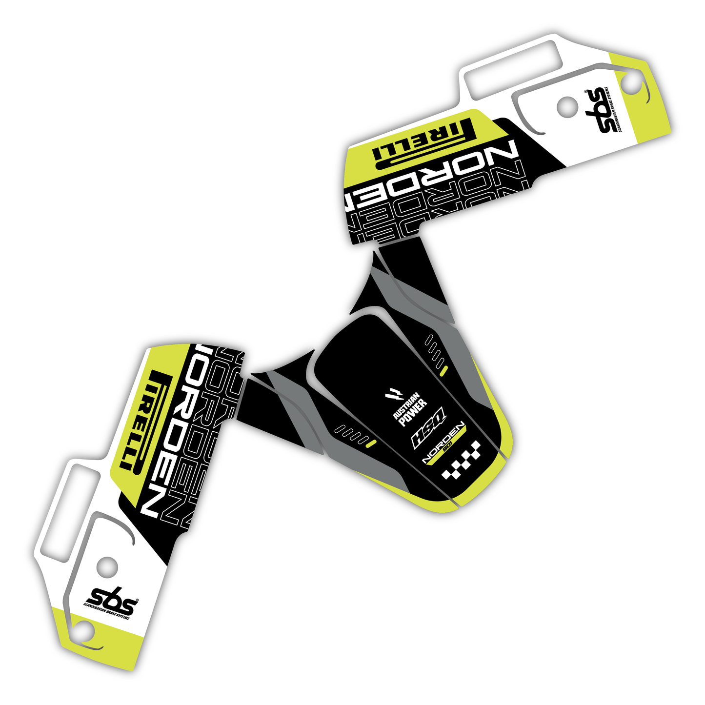 Lower Fork Guard Front Fender Mudguard Graphics Kit - Fits Husqvarna Norden 901