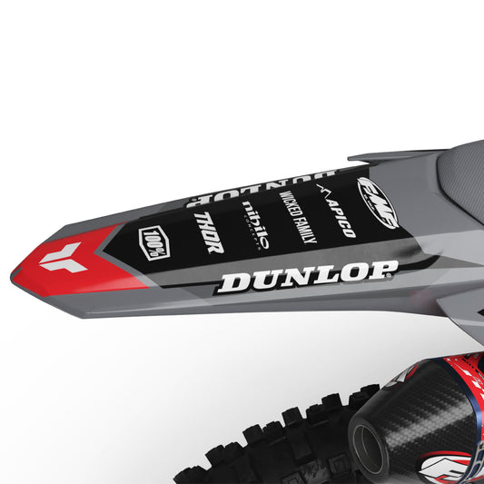 Leipzig Honda CRF 250 300 450 R RX RXW L Enduro Rear Mudguard Fender Bolt-On Plastic & Graphics Kit